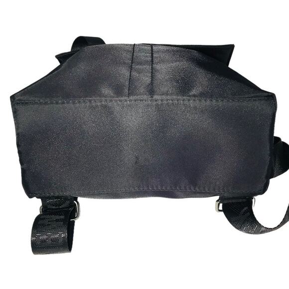 Botkier New York Black Shiny Canvas Faux Leather Small Backpack - Picture 3 of 5